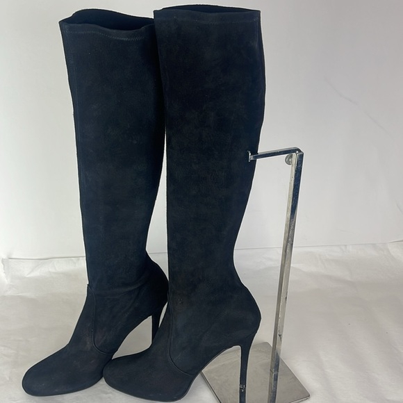 Stuart Weitzman tall shaft Boots- blk suede. excellent quality! - Picture 3 of 15